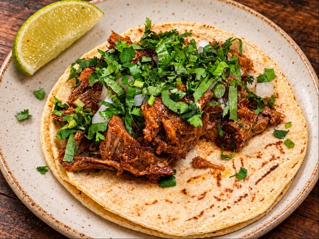 Chicharron estilo Monterrey Taco.