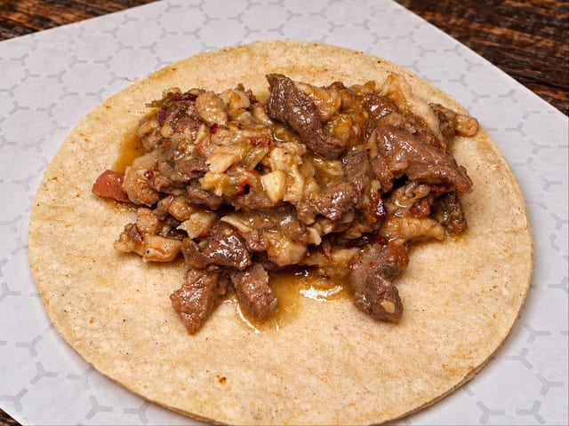 Real Mexican Discada Taco.