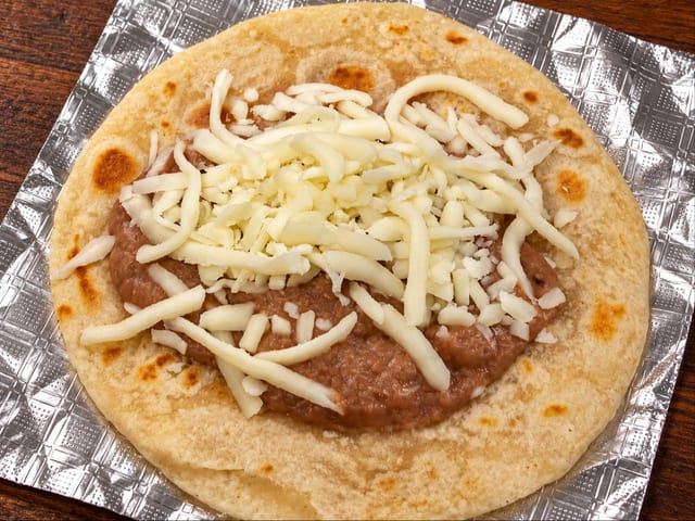 Kids Beans and Cheese Taco.