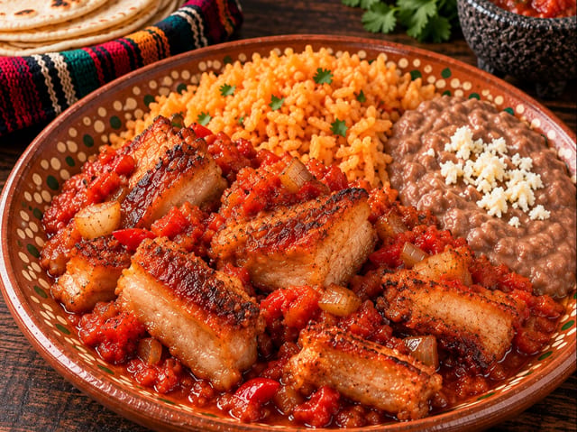 Chicharron Estilo Monterrey Plato.