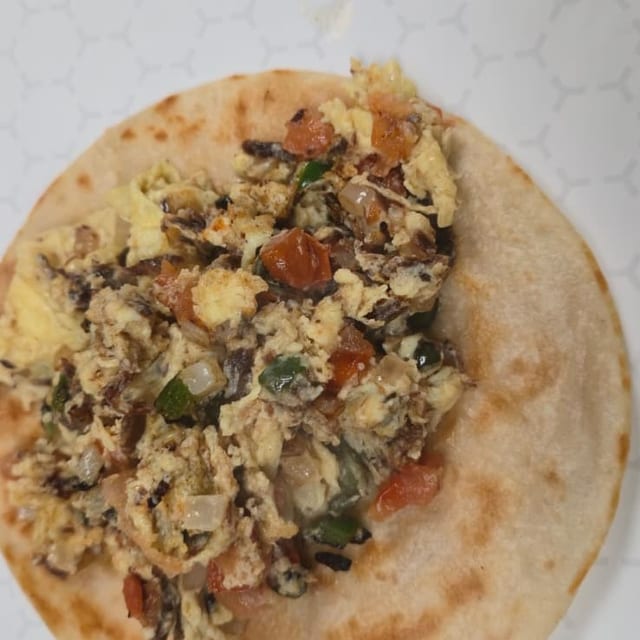 Taco Machacado A La Mexicana.