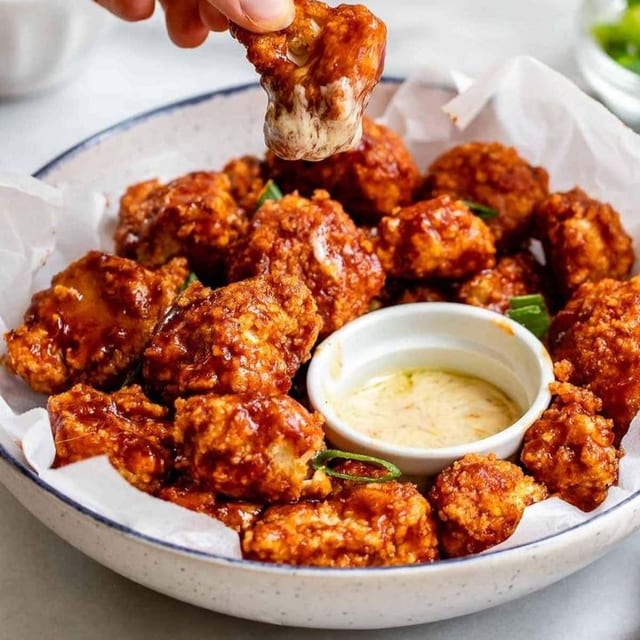 BUFFALO CAULIFLOWER WINGS.