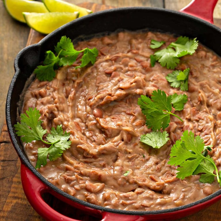 Delicious Refried Beans Await